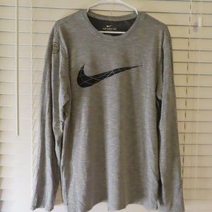 New Grey Long Sleeve Nike Mens Shirt Size Large